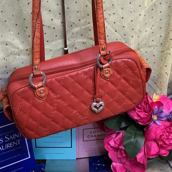 Brighton Quilted Shoulder Bag - Rich Red